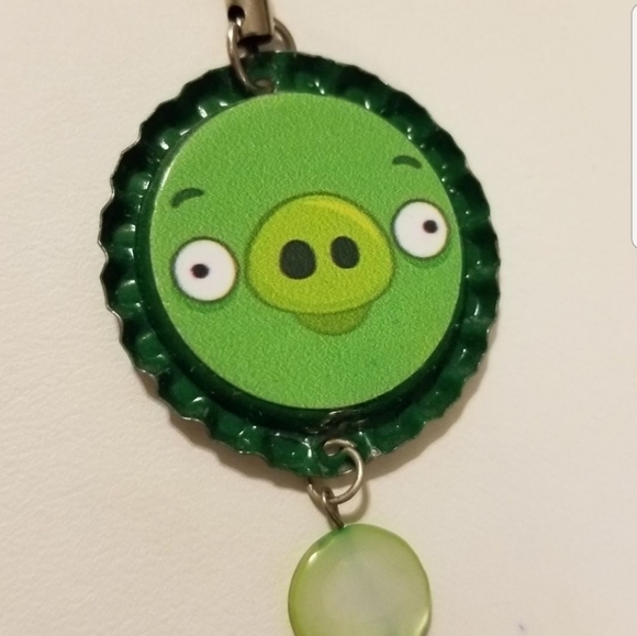 Beaded Angry bird bag charm- set of 2 - Picture 3 of 4